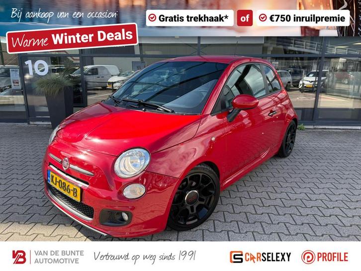 Fiat 500 1.2 Easy *Lederen Bekleding*, Auto's, Fiat, Bedrijf, Te koop, ABS, Airbags, Airconditioning, Alarm, Bluetooth, Centrale vergrendeling