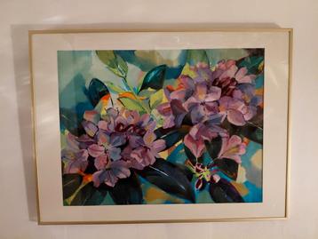 Bloemen Schilderij Ingelijst beschikbaar voor biedingen