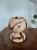 Vintage vaasje beker steen marmer speksteen onyx, Huis en Inrichting, Woonaccessoires | Vazen, Steen, Overige kleuren, Ophalen of Verzenden