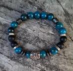Nieuwe 10mm edelsteen herenarmband, Overige materialen, Met edelsteen, Blauw, Nieuw