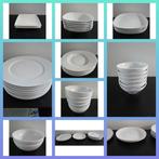 Wit Servies - Borden, Kommen, Keramiek, Ophalen of Verzenden, Zo goed als nieuw, Bord(en)