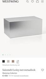 Westwing Salontafel Lesley metaal / metallic / zilver, 50 tot 100 cm, Ophalen of Verzenden, Zo goed als nieuw, Metaal