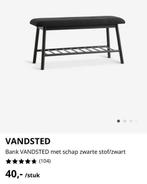 VANSTED schoenenbank JYSK zwart, Ophalen, 50 tot 100 cm, Zo goed als nieuw, 25 tot 50 cm
