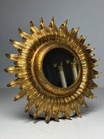 Spiegel Zon goudkleurig vintage, Huis en Inrichting, Woonaccessoires | Spiegels, Ophalen, Gebruikt, Rechthoekig, Minder dan 100 cm