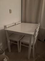 Eettafel met 4 stoelen, Huis en Inrichting, Complete eetkamers, Ophalen, Gebruikt