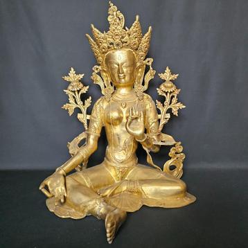 Groene Tara – Brons Beeld uit Nepal beschikbaar voor biedingen