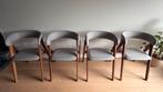 Pommier Solid Walnut Dining Chairs (x4), Huis en Inrichting, Stoelen, Nieuw, Ophalen of Verzenden, Vier, Grijs
