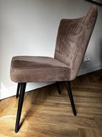 Eetkamerstoelen 6x, Ophalen, Gebruikt, Bruin, Stof