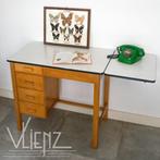Vintage, retro bureau Piet Zwart voor Bruynzeel, Gebruikt, Ophalen, Bureau