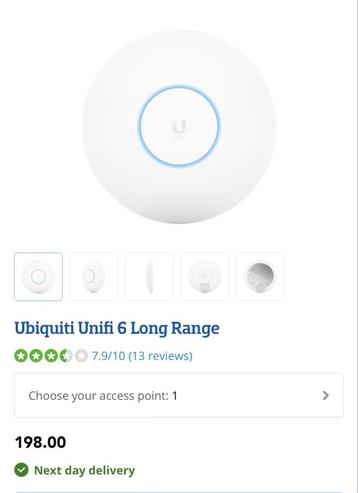 Ubiquiti UniFi 6 Long Range Access Point beschikbaar voor biedingen