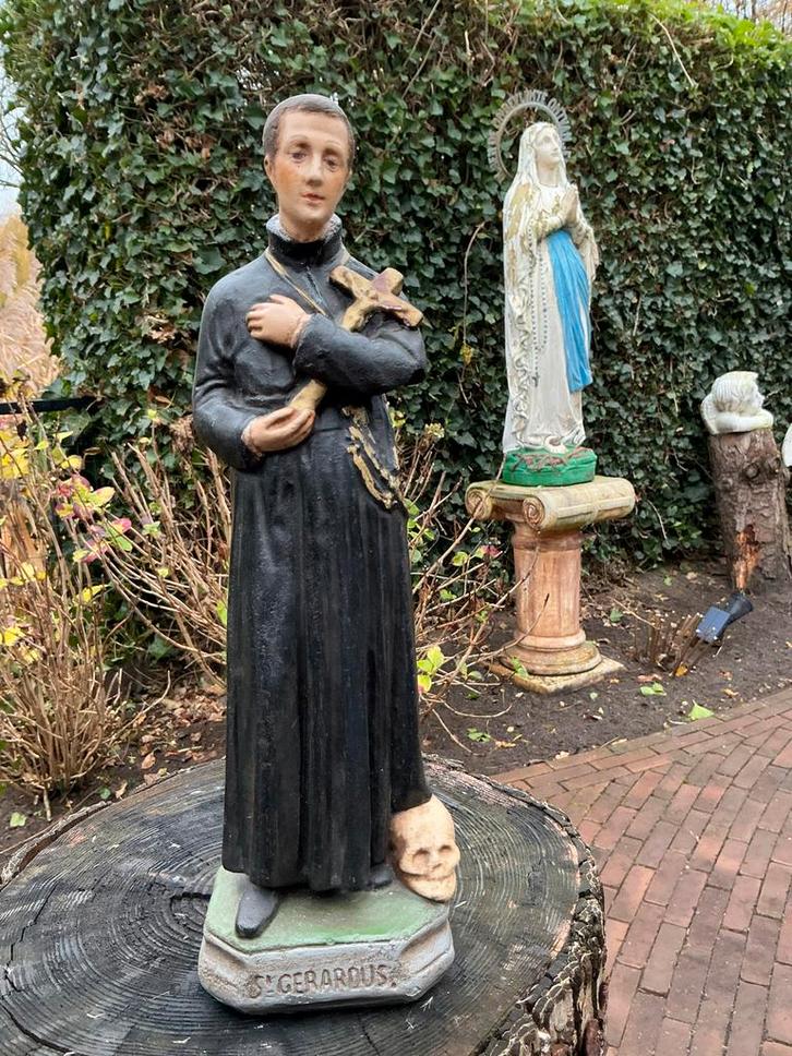 Antiek heiligenbeeld St Gerardus Majella ❤️ ziekengenezer, Antiek en Kunst, Antiek | Religie, Ophalen of Verzenden