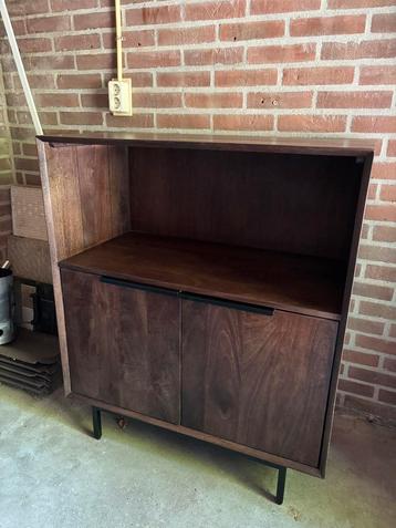 Walnoot mangohouten dressoir Woonexpress 85x100x45 (bxhxd) beschikbaar voor biedingen