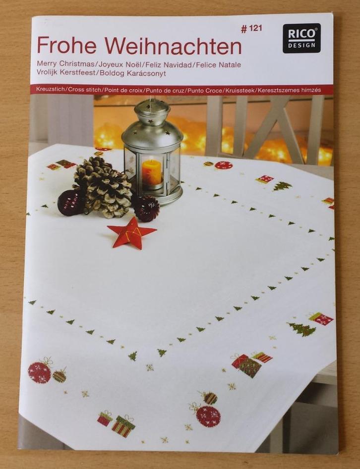 Kerstmis - Rico Design - Vrolijk Kerstfeest - nr.121, Hobby en Vrije tijd, Borduren en Borduurmachines, Gebruikt, Patroon, Handborduren