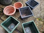 6 Kunstof bloempotten/bloembakken gratis, Tuin en Terras, Bloempotten, Ophalen, Gebruikt, Kunststof