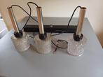 Jaren 60 hanglamp 3 glazen kelken, Huis en Inrichting, Lampen | Hanglampen, Ophalen of Verzenden, Gebruikt, Vintage/ glas /retro