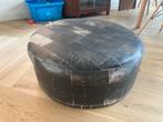 Vintage jaren 70 poef. Diameter 70 cm, hoogte 30 cm., Huis en Inrichting, Banken | Voetenbanken en Poefen, Ophalen, O, O, Hout