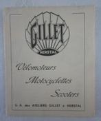 Gillet Herstal 1954 folder velomoteur, motocyclettes scooter, Motoren, Ophalen of Verzenden, Overige merken
