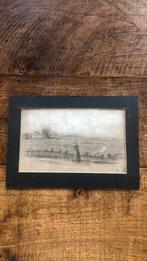 Oude houtskool tekening, Antiek en Kunst, Kunst | Tekeningen en Foto's, Ophalen of Verzenden