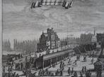 Gravure Oude nieuwe brug Amsterdam, C. Commelin 1726, Verzenden
