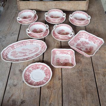 Villeroy & Boch Burgenland rood schaal soep servies Etage3   beschikbaar voor biedingen