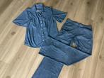 Studio Anneloes denim travelstof set net een jumpsuit M, Maat 38/40 (M), Studio Anneloes, Blauw, Ophalen of Verzenden