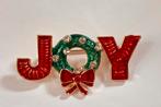 Kerstbroche Joy, Ophalen of Verzenden, Zo goed als nieuw, Zilver, Overige materialen