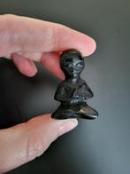 Miniatuur edelsteen sculptuur Alien obsidiaan, Verzenden, Nieuw
