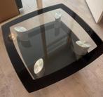 Salontafel met glasplaat, Huis en Inrichting, Ophalen, Gebruikt, 100 tot 150 cm, 50 tot 100 cm