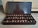 Vintage bakelieten letterdoos basisschool Malmberg, Antiek en Kunst, Ophalen of Verzenden