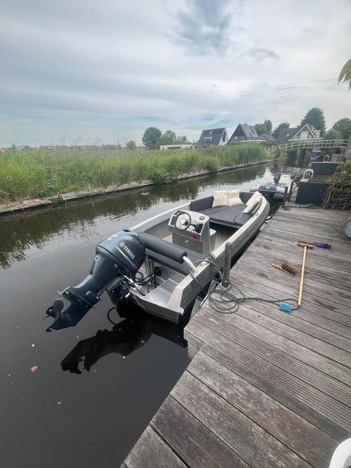 Aluminium Console boot 480, Watersport en Boten, Sloepen, 3 tot 6 meter, Buitenboordmotor, Benzine, Aluminium, Ophalen