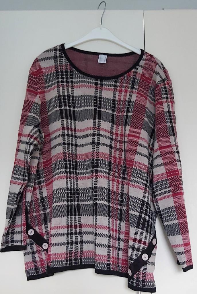 trui groen creme, Kleding | Dames, Truien en Vesten, Zo goed als nieuw, Maat 46/48 (XL) of groter, Groen, Ophalen of Verzenden