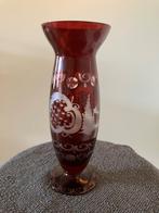 Egermann Bohemian kristal geslepen vaas, Antiek en Kunst, Ophalen