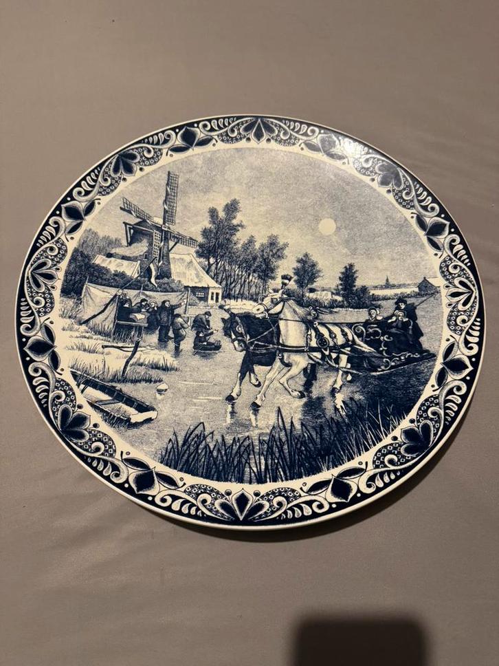 Prachtig Delfts Blauw wandbord; handgemaakt Chemkefa Holland, Antiek en Kunst, Antiek | Wandborden en Tegels, Ophalen of Verzenden