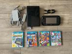 Nintendo Wii-U Spelcomputer Zwart - Wii U COMPLEET + Spellen, Spelcomputers en Games, Spelcomputers | Nintendo Wii U, Ophalen of Verzenden