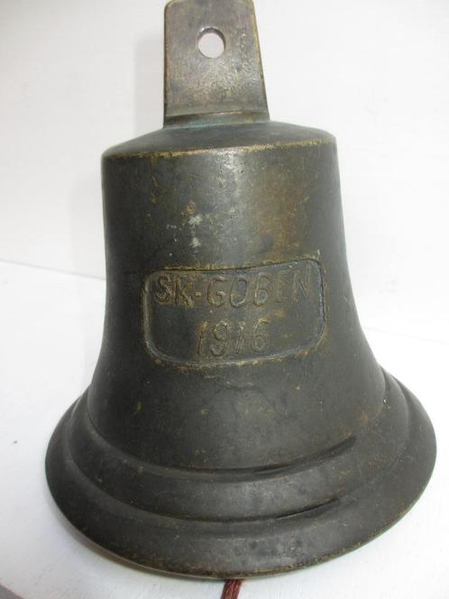 Antieke bronzen scheepsbel anno 1916 SK Goben gemerkt, Antiek en Kunst, Antiek | Koper en Brons, Brons, Ophalen of Verzenden
