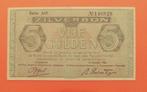 Zilverbon 5 gulden 1944,  cat.PL21.a2 / 22-1b, Postzegels en Munten, Bankbiljetten | Nederland, Verzenden, 5 gulden, Los biljet