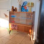 Vintage Wandkast met Vitrine - Jaren 60, Huis en Inrichting, Glas, 100 tot 150 cm, Vintage, 25 tot 50 cm