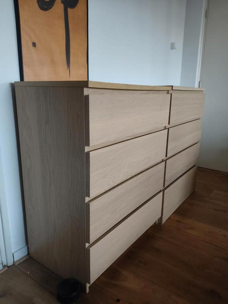 Twee IKEA Malm ladekasten in goede staat, Huis en Inrichting, Kasten | Ladekasten, Gebruikt, 100 tot 150 cm, 50 tot 100 cm, 25 tot 50 cm