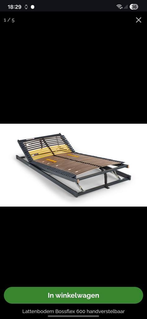 Bossflex 600 handverstelbaar lattenbodem 120x200cm, Huis en Inrichting, Slaapkamer | Matrassen en Bedbodems, Nieuw, Bedbodem, 120 cm