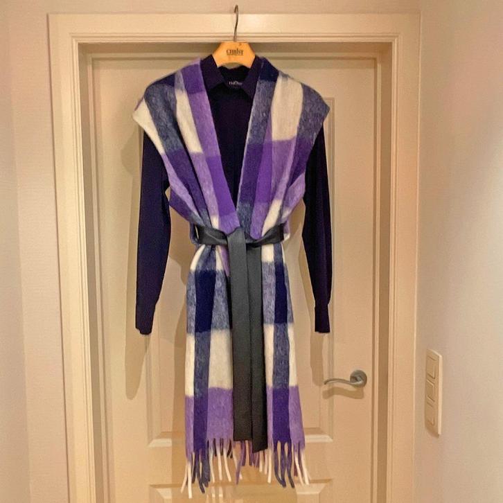 Studio Anneloes vest Maat M / L paars wit en blauw, Kleding | Dames, Truien en Vesten, Zo goed als nieuw, Maat 38/40 (M), Overige kleuren