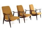 Vintage fauteuil Louis Teeffelen Wébé stoel gratis bezorgd, Huis en Inrichting, Fauteuils, Hout, Gebruikt, -, -