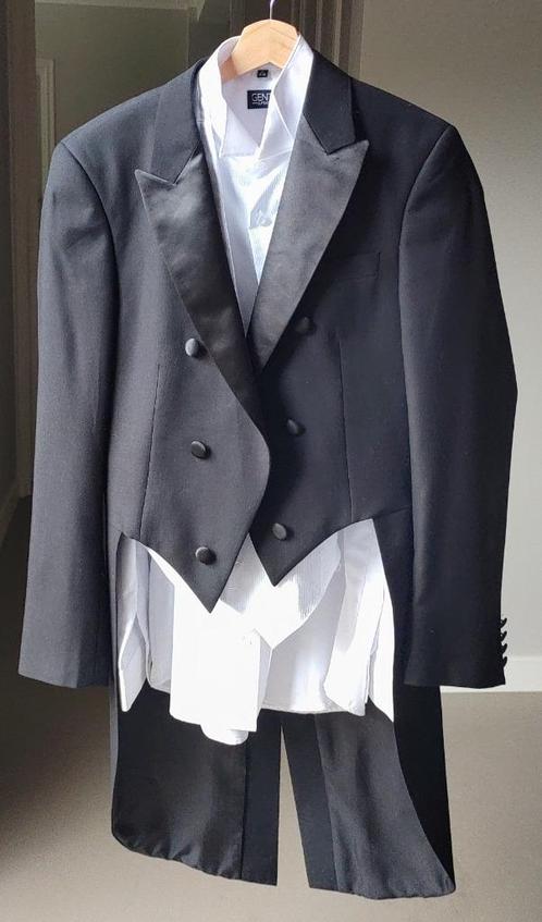 Zeer net studenten galapak, Kleding | Heren, Kostuums en Colberts, Zo goed als nieuw, Maat 48/50 (M), Zwart, Ophalen