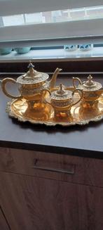 koperen theepot met suiker en melksetje, Antiek en Kunst, Antiek | Koper en Brons, Ophalen, Koper