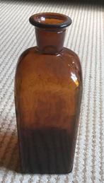 Bruine glazen fles., Ophalen of Verzenden