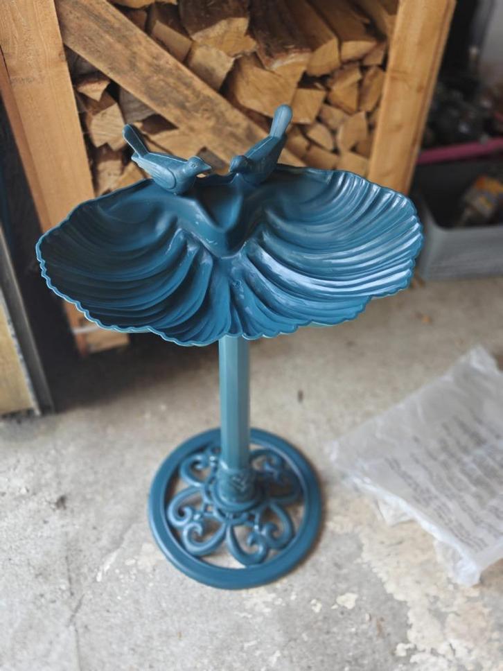 Vogelbadje met 2 vogels [NIEUW IN DOOS], Tuin en Terras, Vogelhuisjes en Vogelbaden, Nieuw, Ophalen of Verzenden