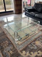 Glazen Design Salontafel - Bor Design, Huis en Inrichting, Tafels | Salontafels, Ophalen, Vierkant, Minder dan 50 cm, 100 tot 150 cm