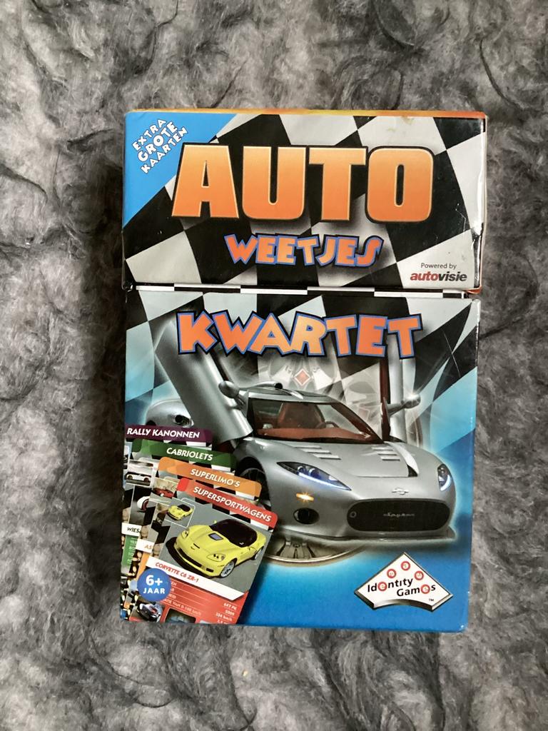 Auto weetjes kwartet, Verzamelen, Speelkaarten, Jokers en Kwartetten, Ophalen of Verzenden, Zo goed als nieuw, Kwartet(ten)