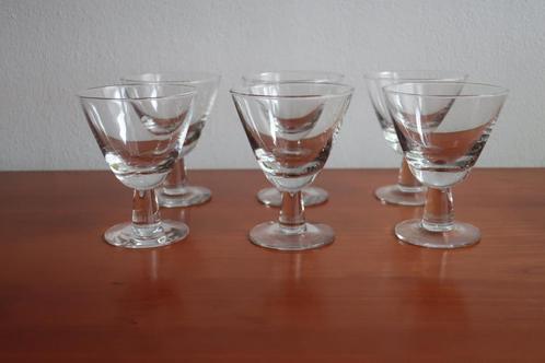 Nuutajärvi, Finland: 6 Astor cocktailglazen Saara Hopea 1954, Antiek en Kunst, Antiek | Glas en Kristal, Ophalen of Verzenden