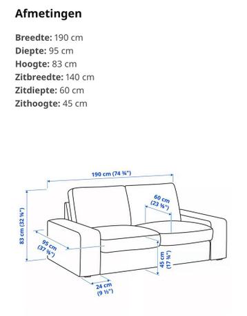 Ikea Kivik 2 zits bank lichtgrijs - afbeelding 5