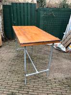 Statafel hout 140x74x104 (LBH), Huis en Inrichting, Tafels | Statafels, Gebruikt, Ophalen